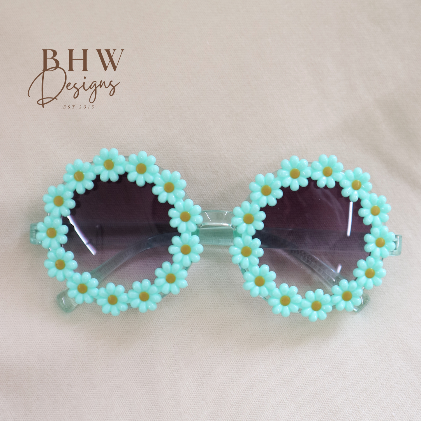 Children's Green Daisy Sunglasses