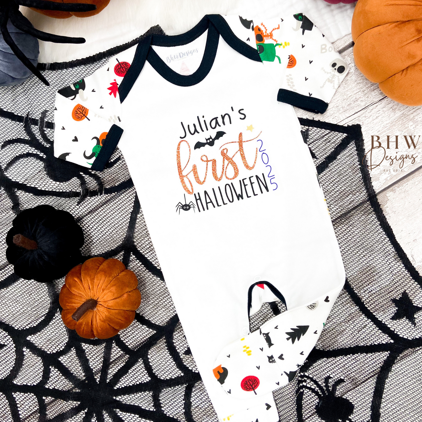 Personalised First Halloween 2025 Baby Bodysuit