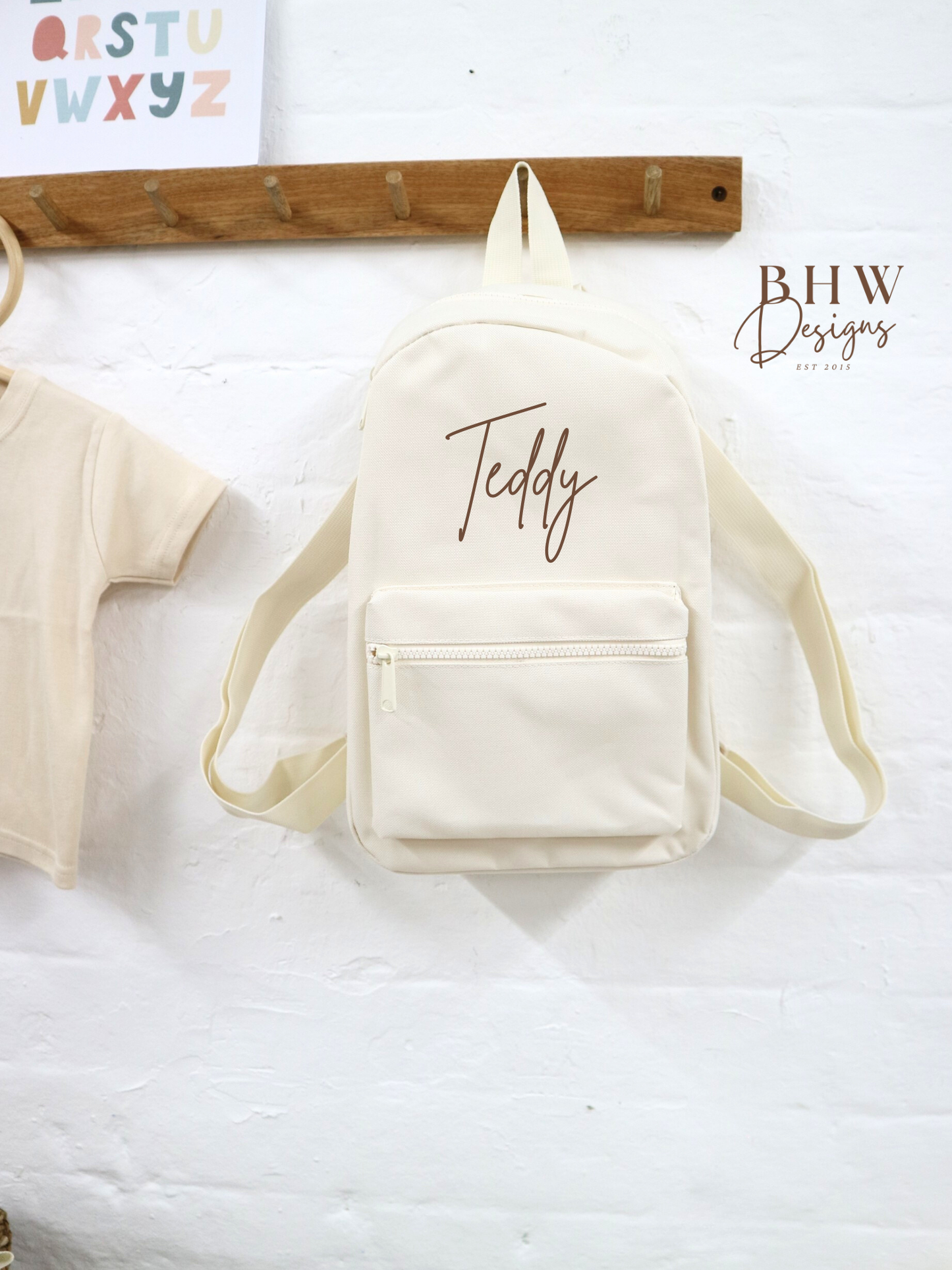 Personalised Kid's Mini Backpack - Cream