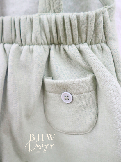 Personalised Dungarees - Sage Green