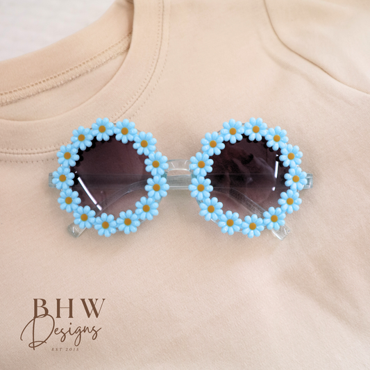Children's Blue Daisy Sunglasses