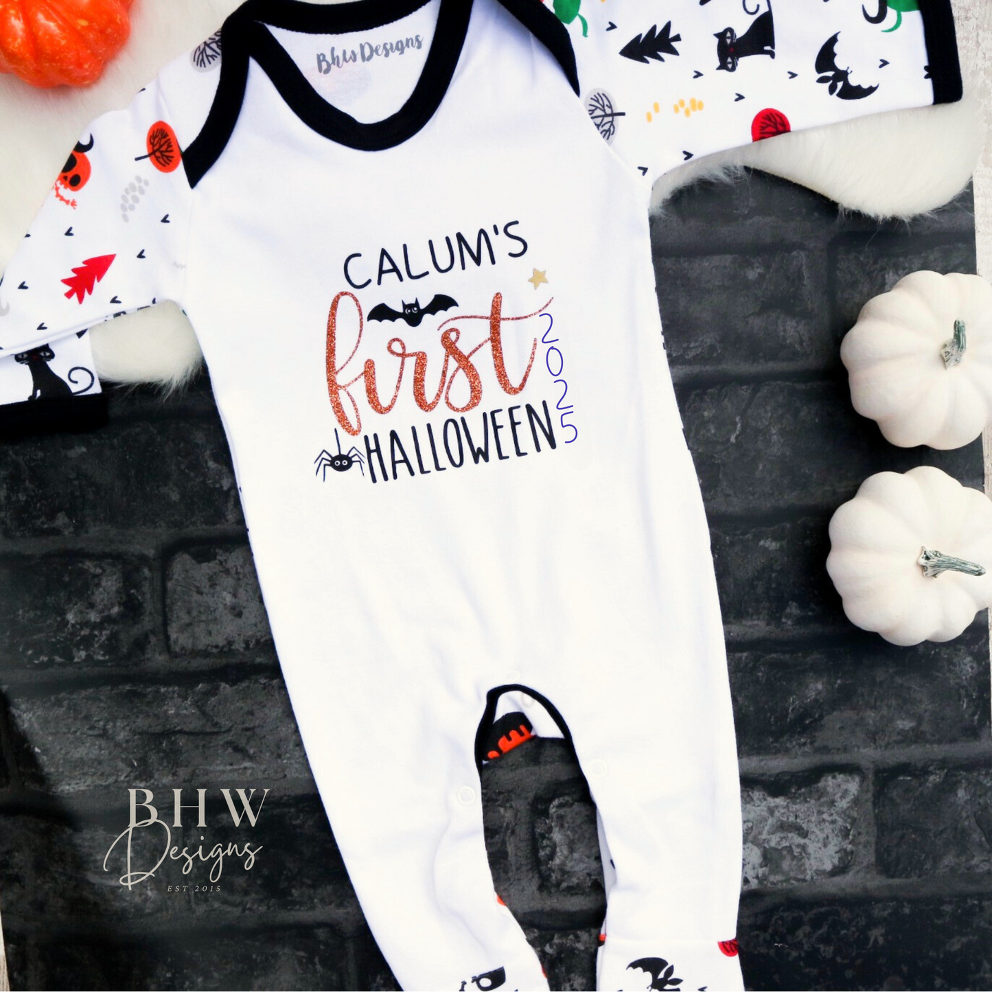 Personalised First Halloween 2025 Baby Bodysuit