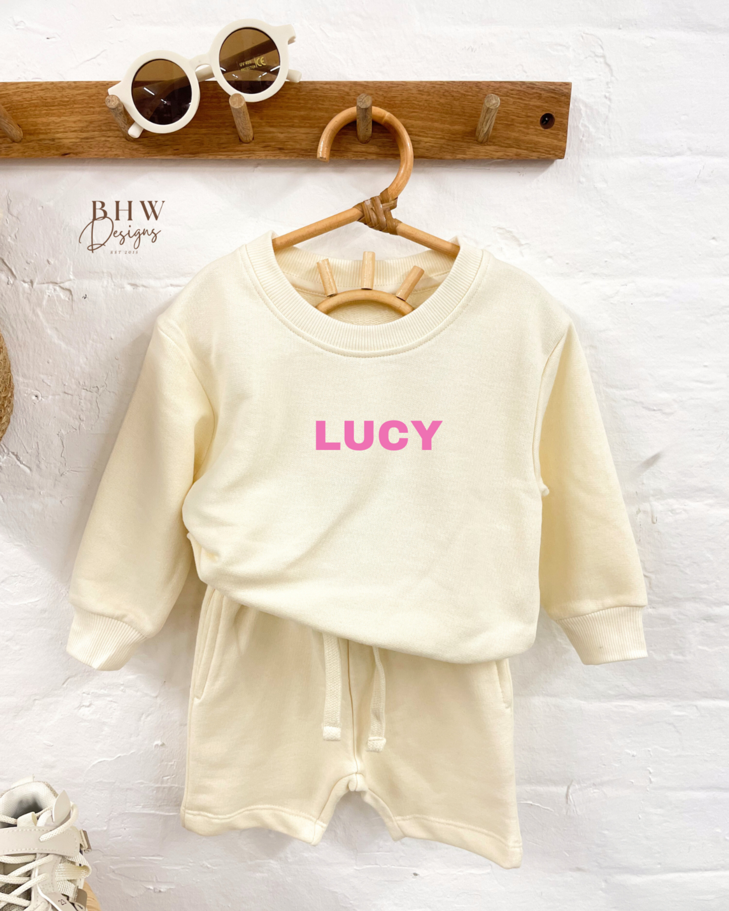 Personalised Sweater and Short Jersey Set - Vanilla