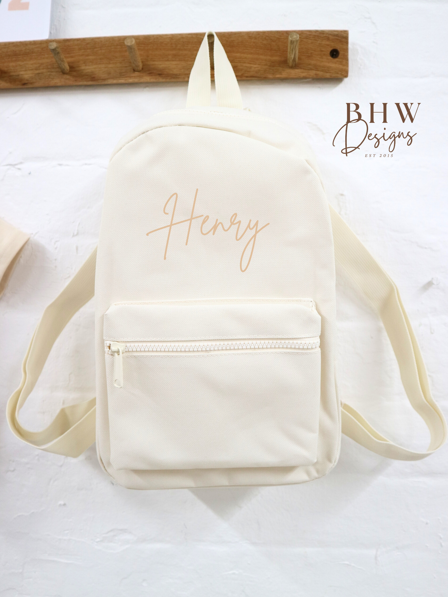Personalised Kid's Mini Backpack - Cream
