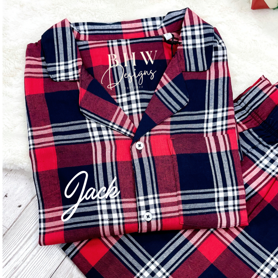 Men's Personalised Tartan Pyjamas
