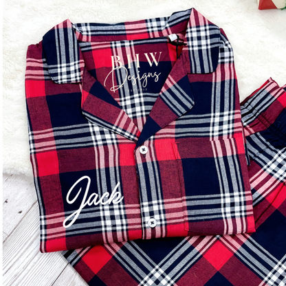 Men's Personalised Tartan Pyjamas