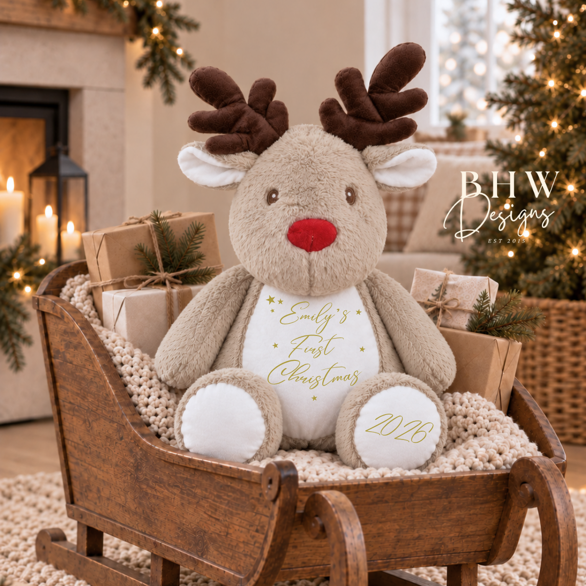 Personalised First Christmas Reindeer