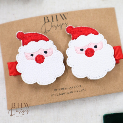Santa Hair Clip Set