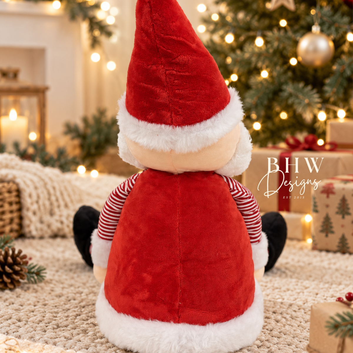 Personalised First Christmas Santa Soft Toy