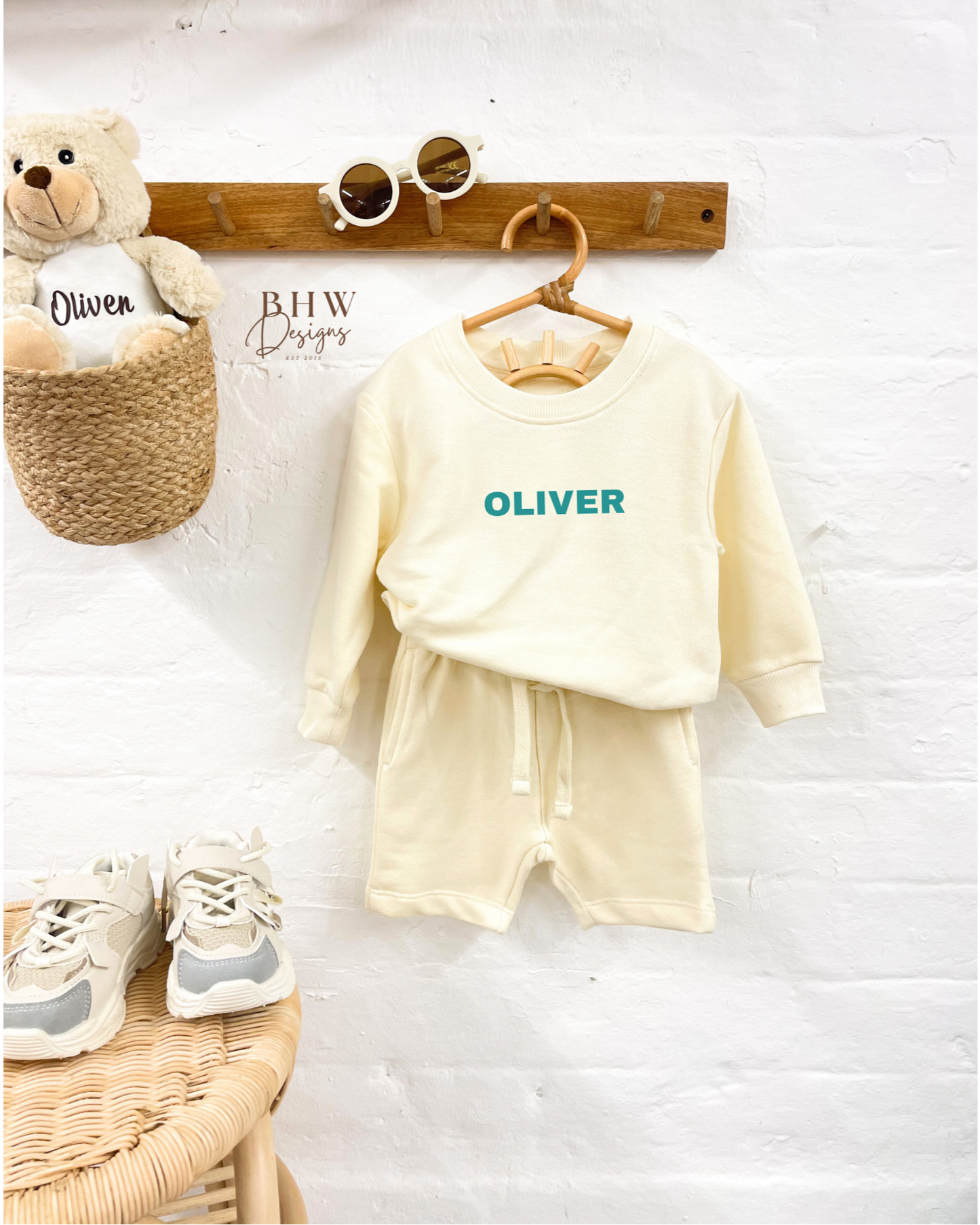 Personalised Sweater and Short Jersey Set - Vanilla