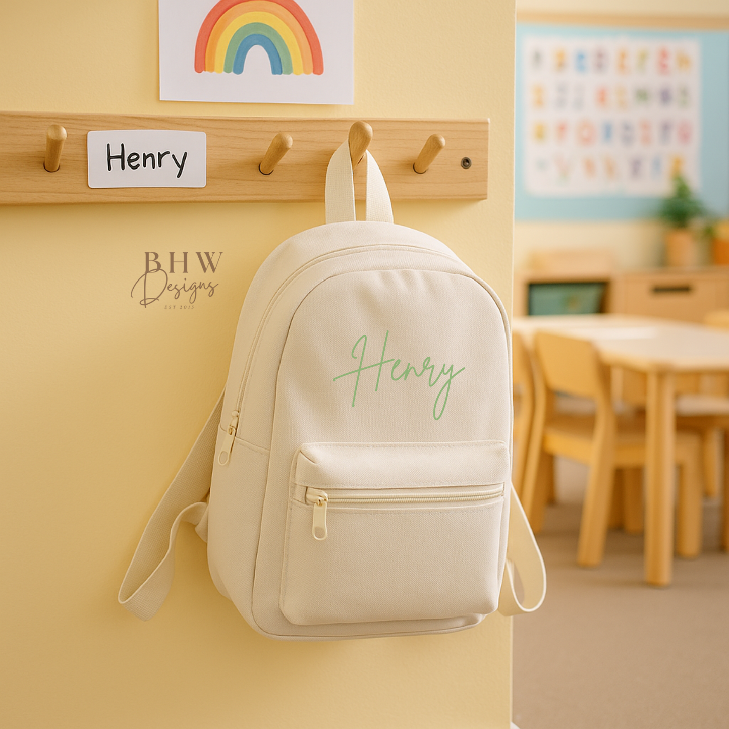 Personalised Kid's Mini Backpack - Cream