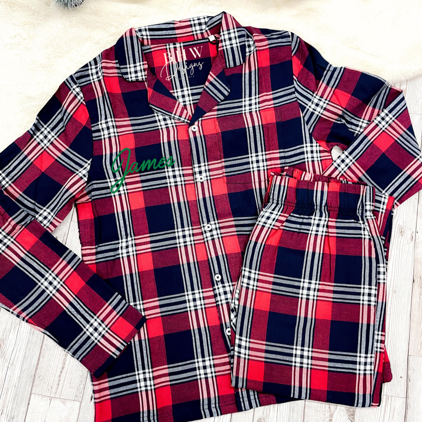 Men's Personalised Tartan Pyjamas