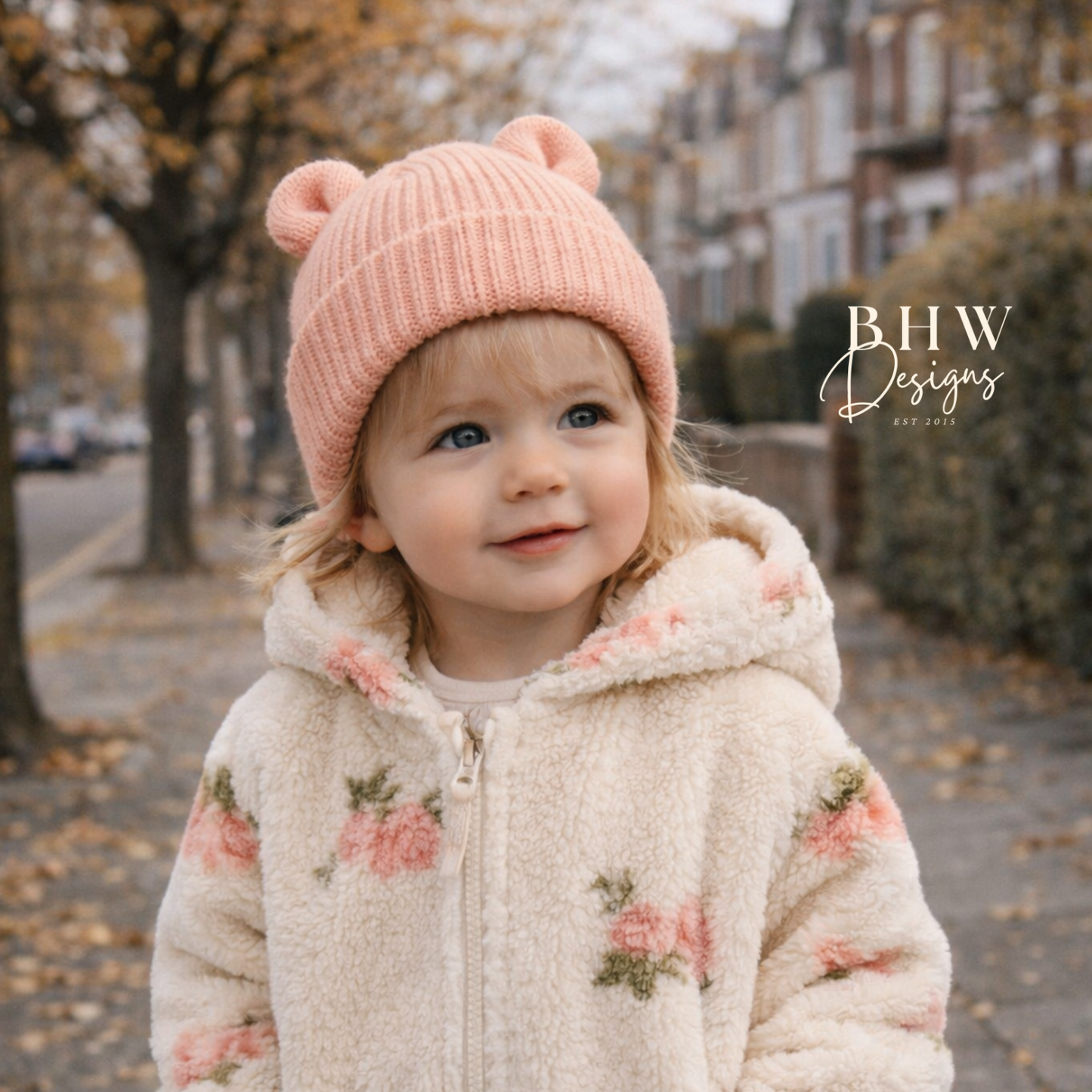 Baby Bear Beanie - Peach