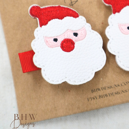 Santa Hair Clip Set