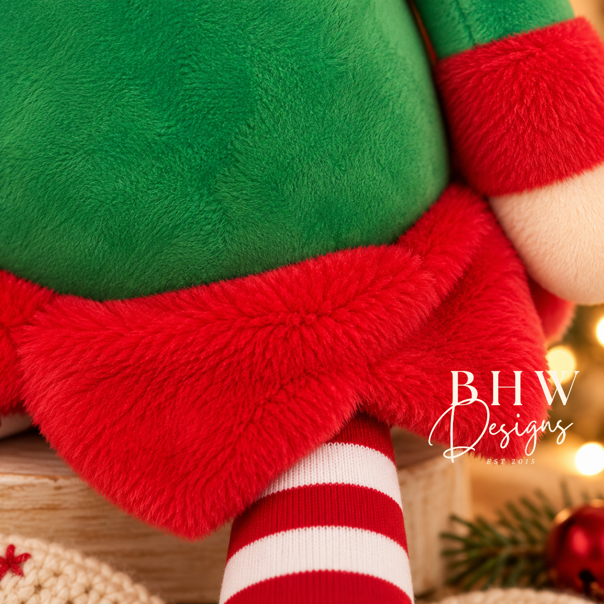 Personalised Name Elf Christmas Large Soft Toy