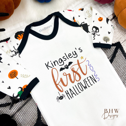 Personalised First Halloween 2025 Baby Bodysuit