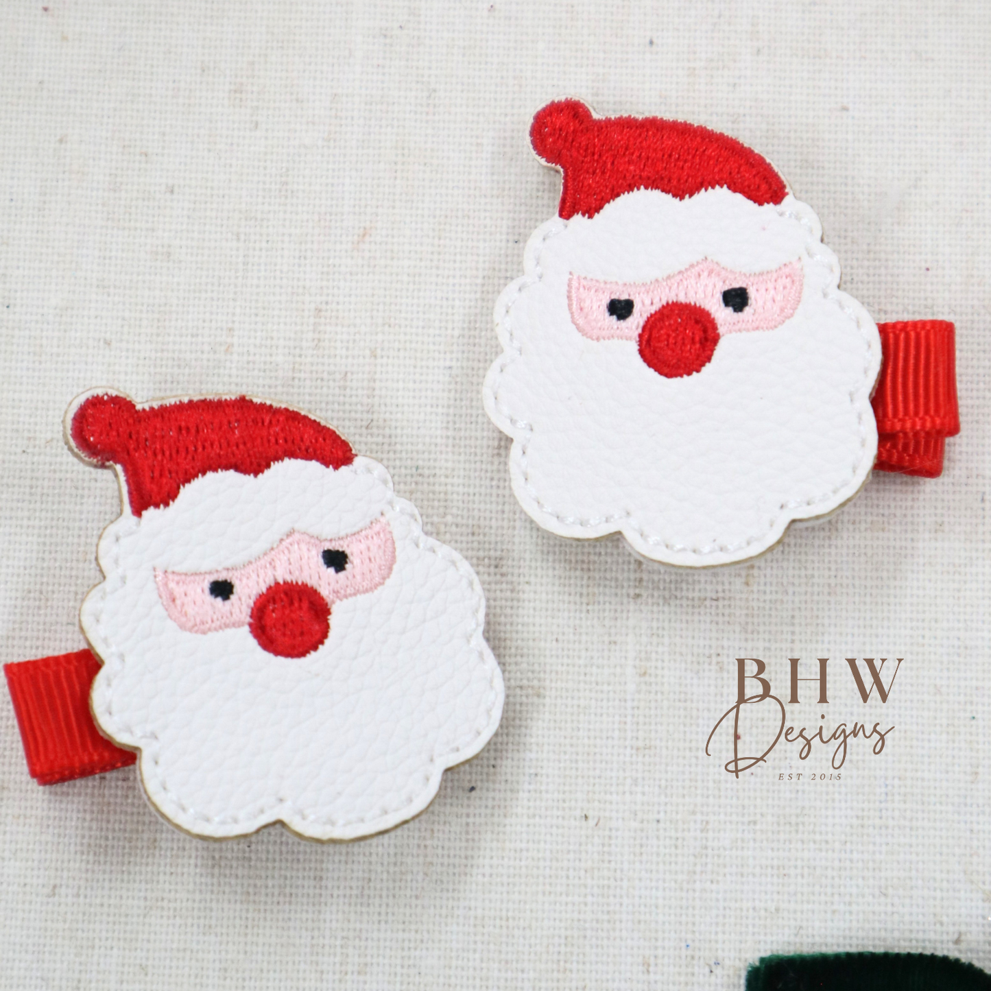 Santa Hair Clip Set