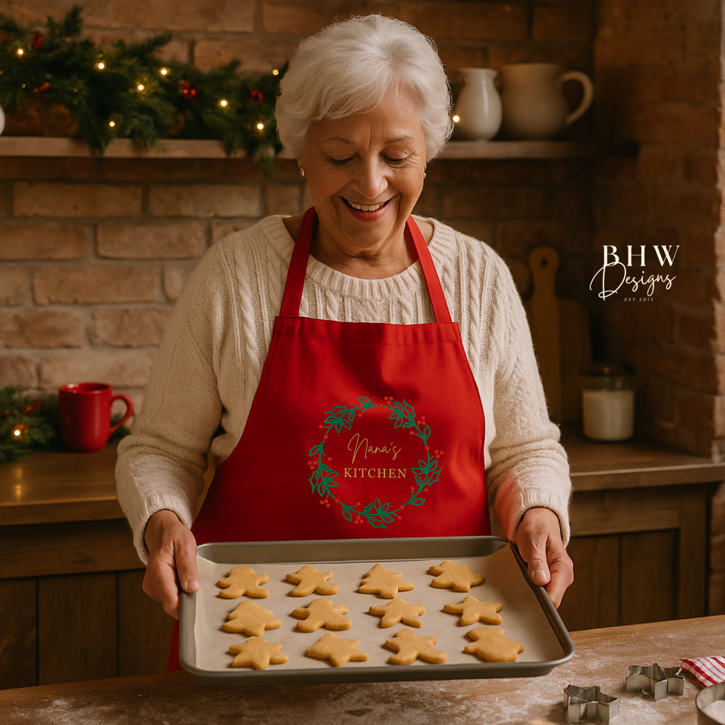 Personalised Red Adults Apron