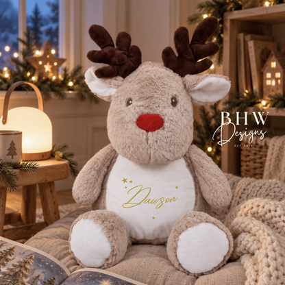 Personalised Name Reindeer Soft Toy