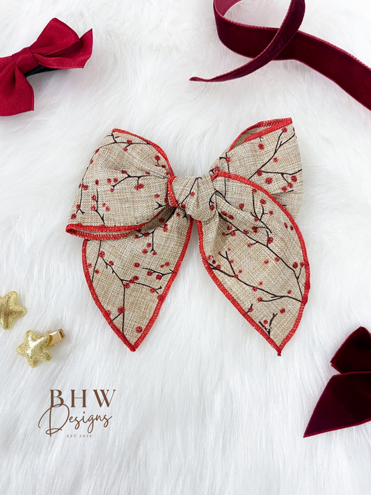 Large Berry Hair Bow