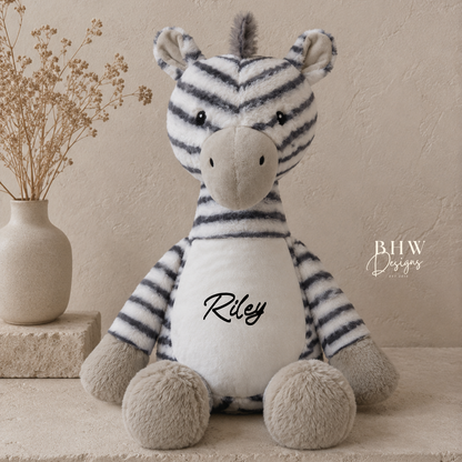Personalised Zebra Soft Toy