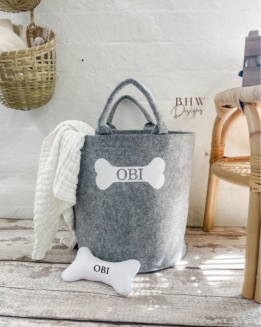 Personalised Dog Felt Trug