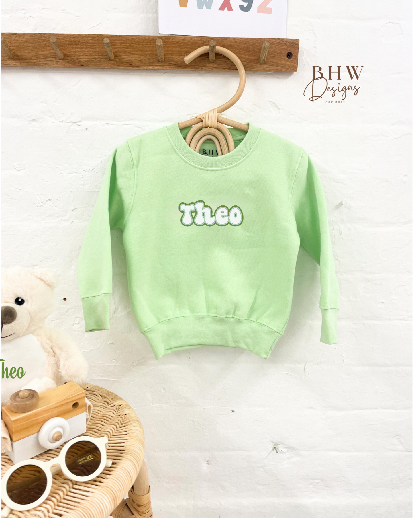 Personalised Sweatshirt - Pastel Green