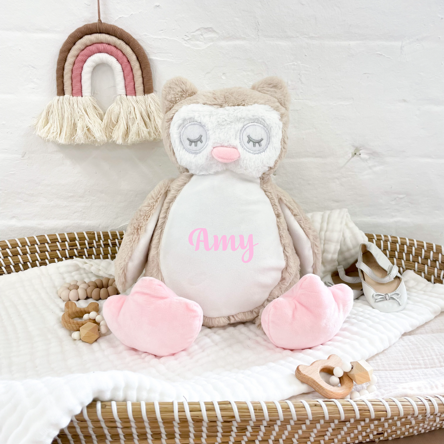 Personalised Owl Soft Toy Teddy