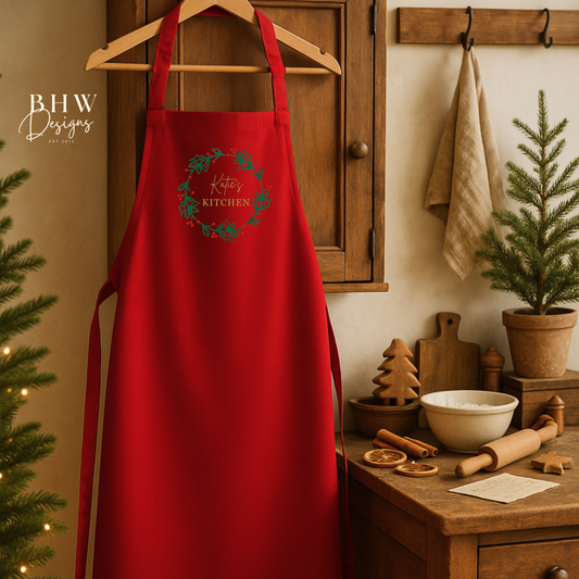 Personalised Red Adults Apron