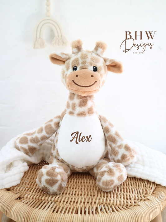 Personalised Mini Giraffe Soft Toy