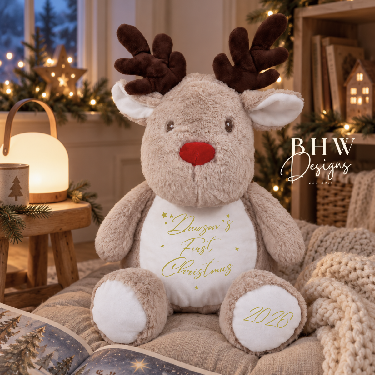 Personalised First Christmas Reindeer