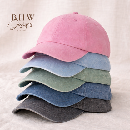 Stack of colourful caps