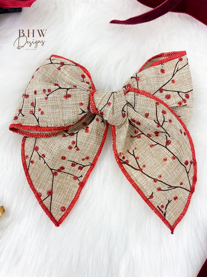 Large Berry Hair Bow