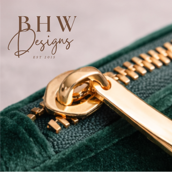 Personalised Velvet Bag - Emerald Green