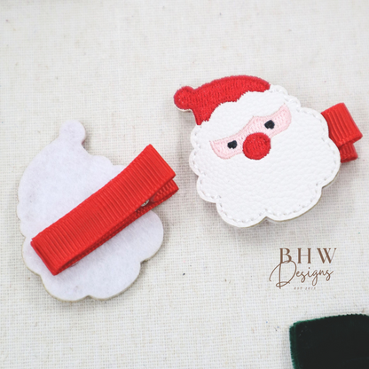 Santa Hair Clip Set