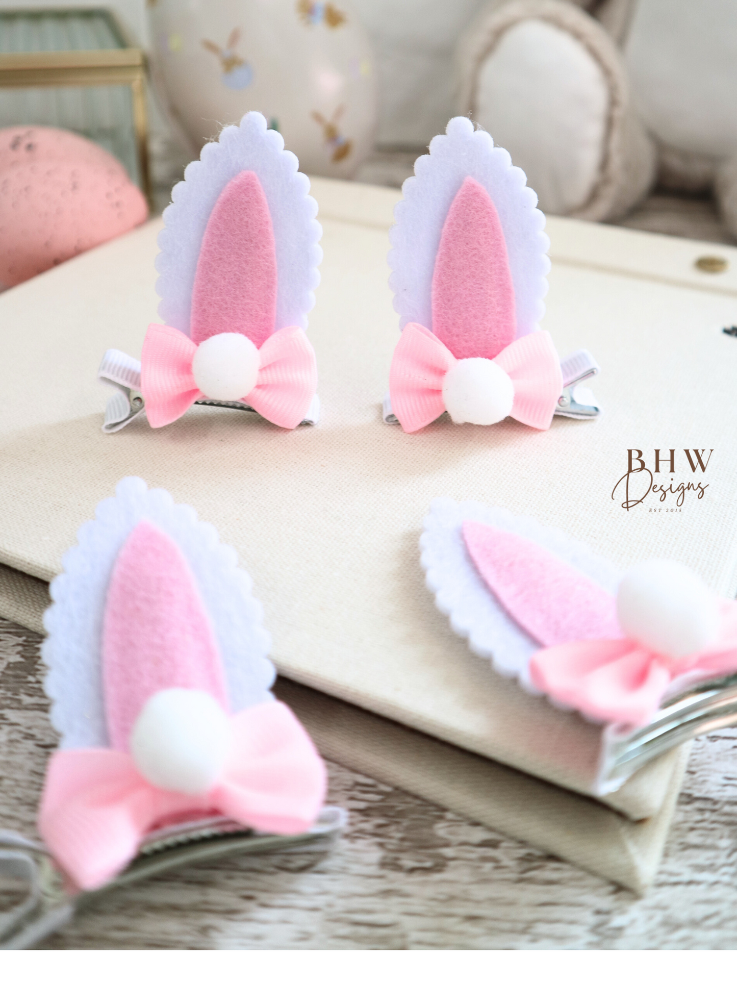 Girl's Bunny Ear Hair Bow Set