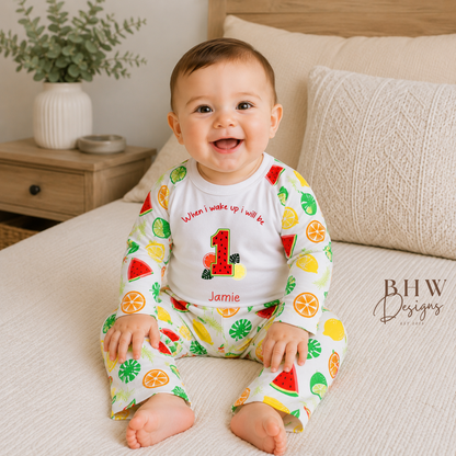 Personalised Birthday Fruit Pyjamas
