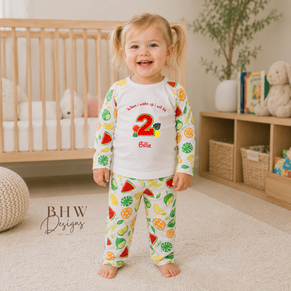 Personalised Birthday Fruit Pyjamas