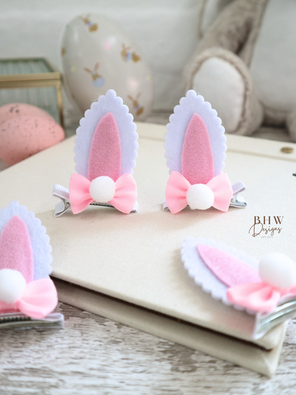 Girl's Bunny Ear Hair Bow Set