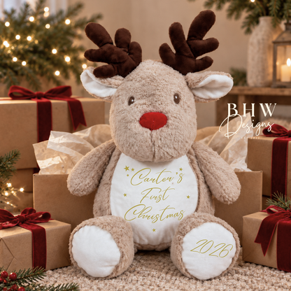 Personalised First Christmas Reindeer