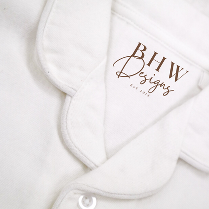 close up of White children pyjamas outfit with