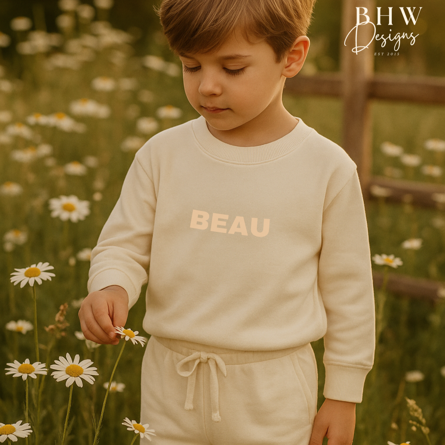 Personalised Sweatshirt and Short Jersey Set - Vanilla