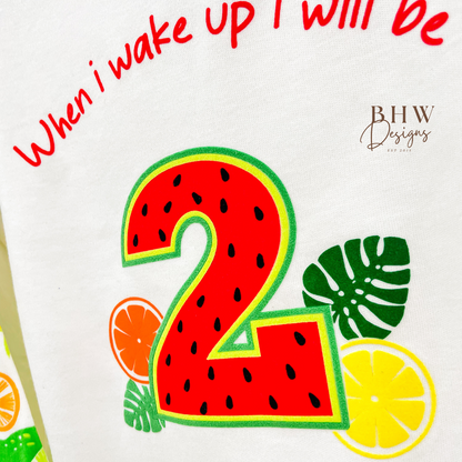 Personalised Birthday Fruit Pyjamas