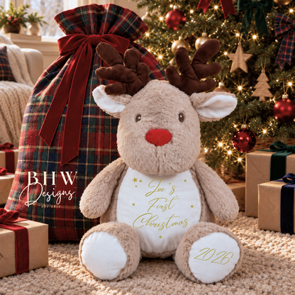 Personalised First Christmas Reindeer