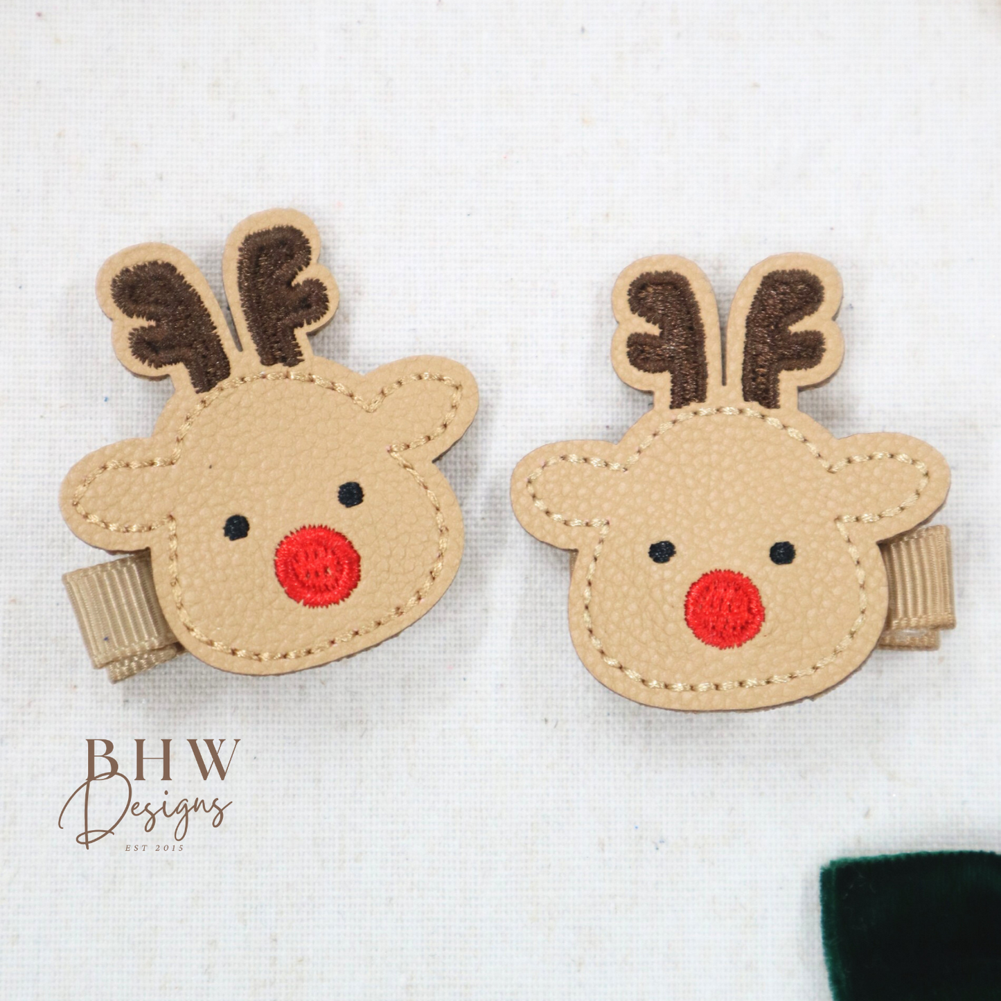 Reindeer Hair Clip Set