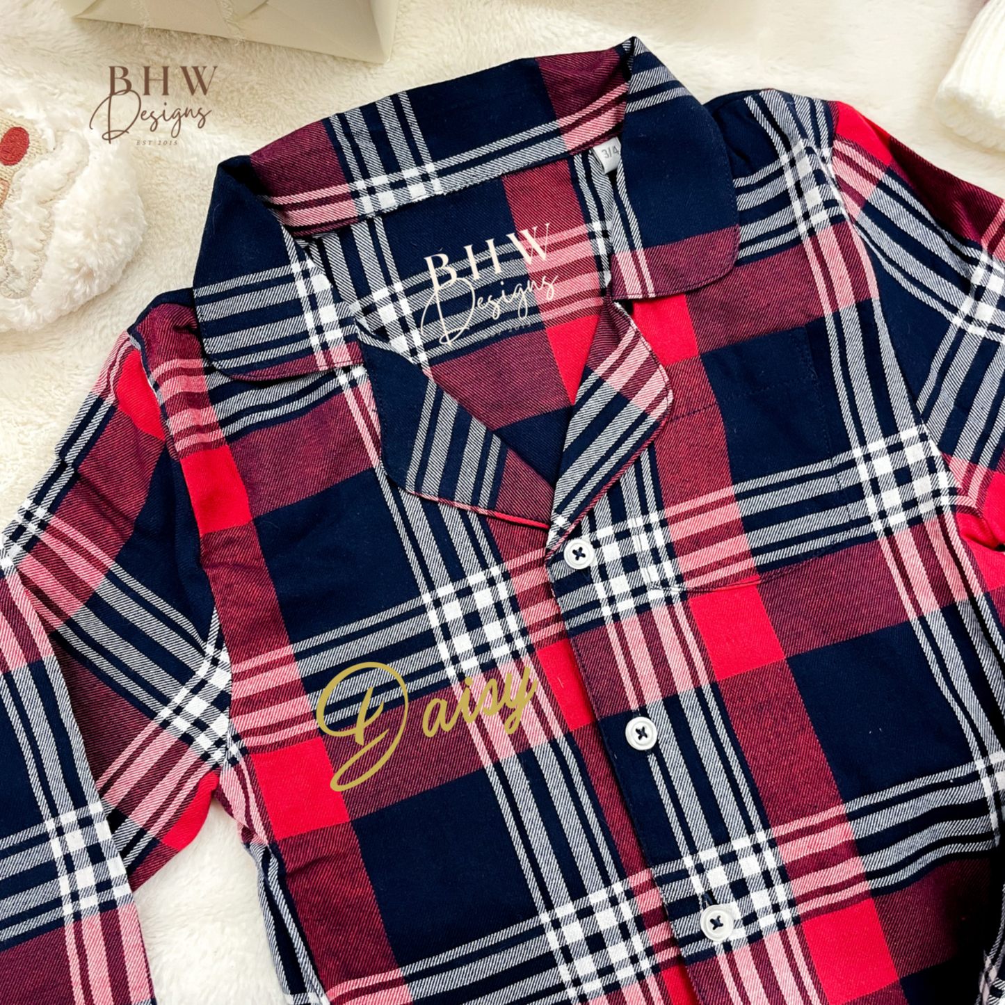 Personalised Children's Tartan Pyjamas