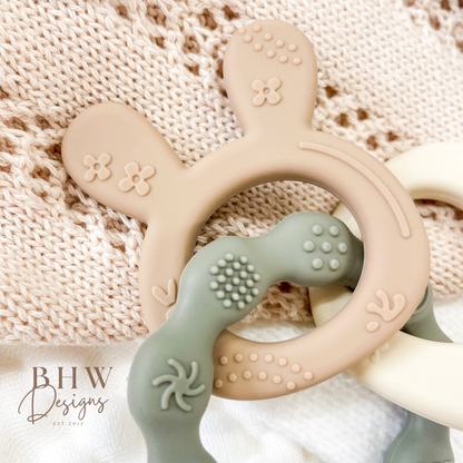 3 Piece Silicine Teether