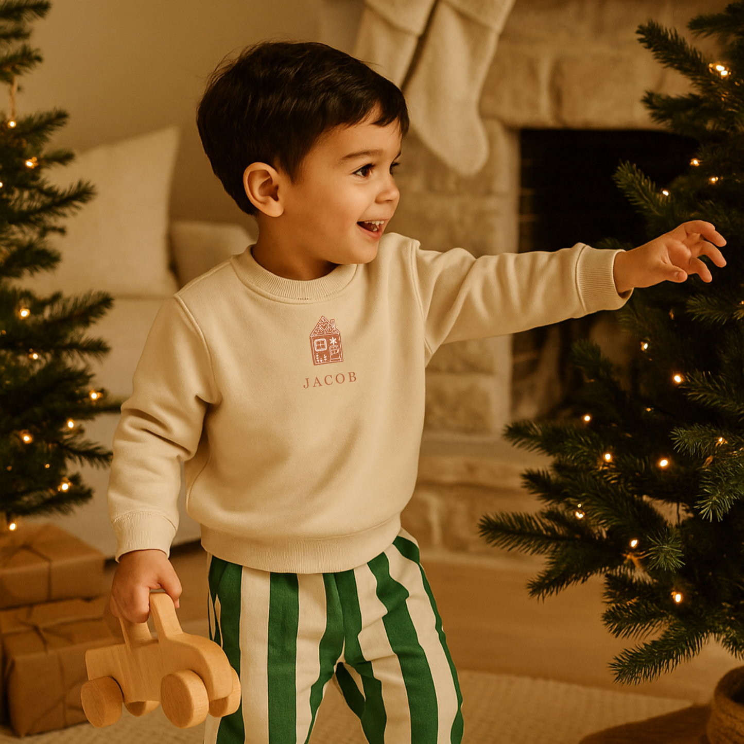 Personalised Gingerbread House Oat Sweatshirt
