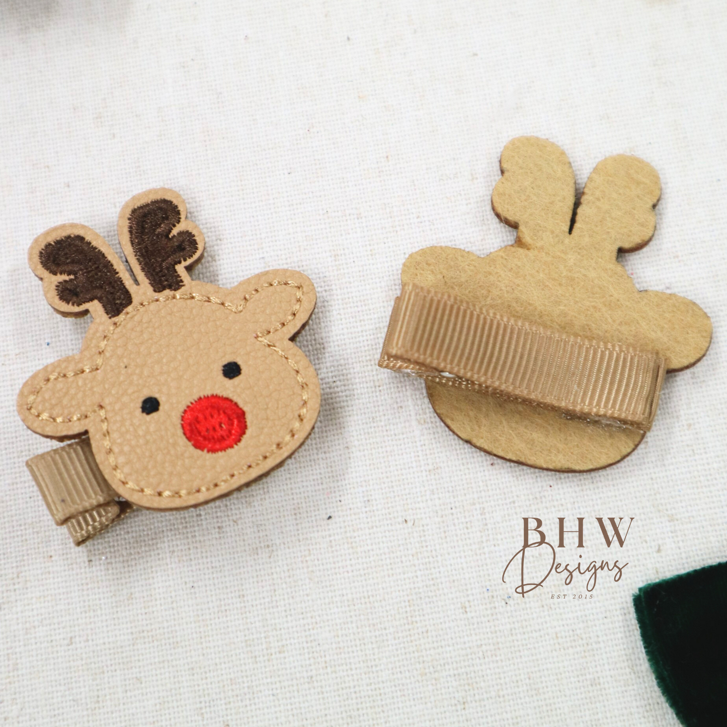 Reindeer Hair Clip Set