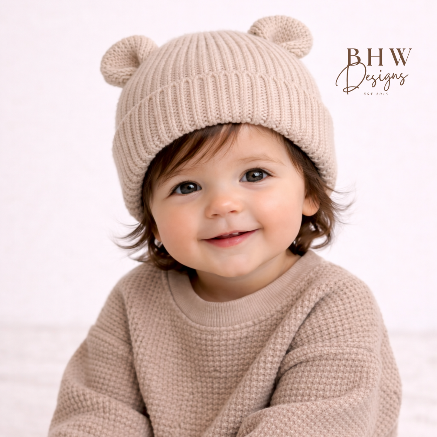 Baby Bear Beanie - Sand